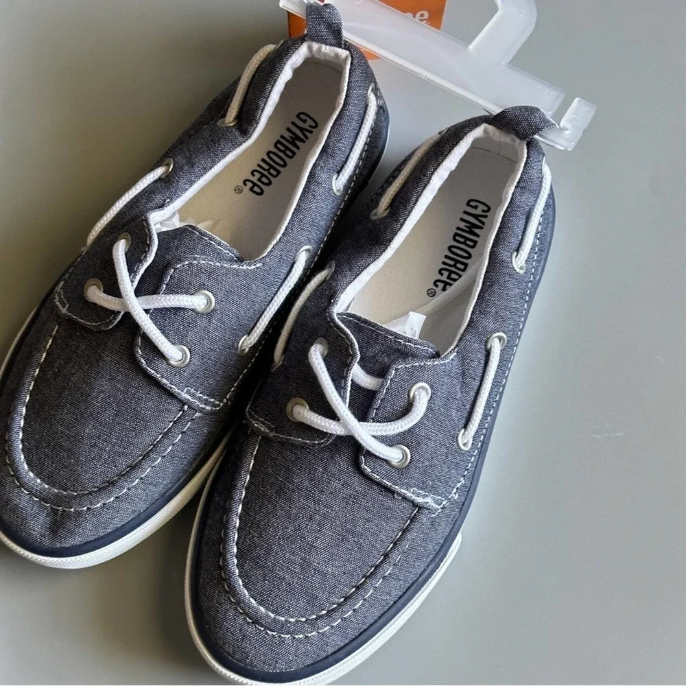 Gymboree Little Boys Size 13 Chambray Canvas Shoes Tennis Flat Sneakers